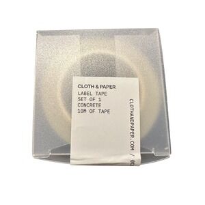 Cloth & Paper Concrete Washi Tape 10M Roll Minimalist Stationery Grey 33MSC1001